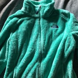 green north face jacket